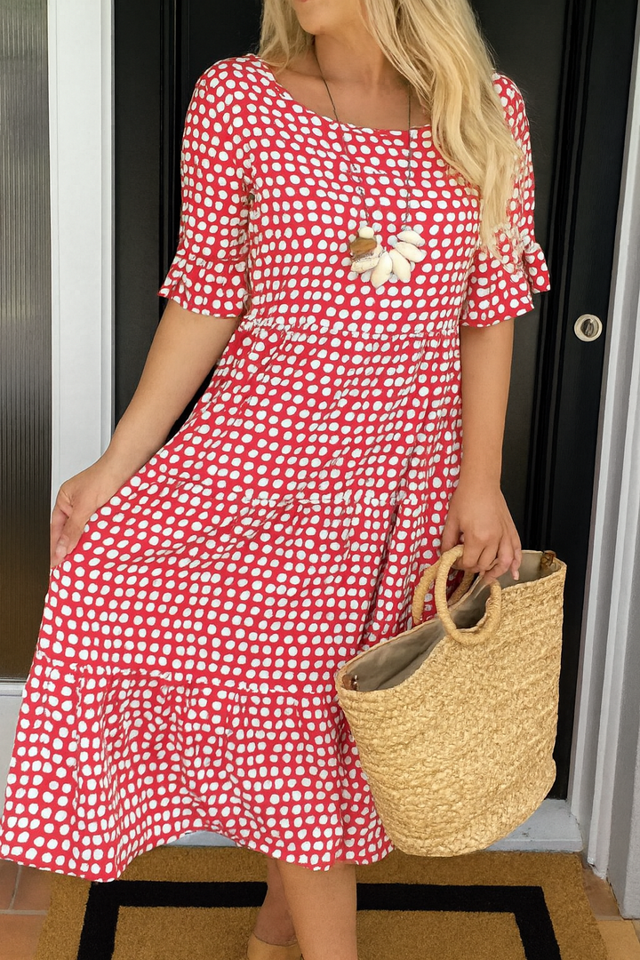 Zora | Sable Short-Sleeve Midi Dress