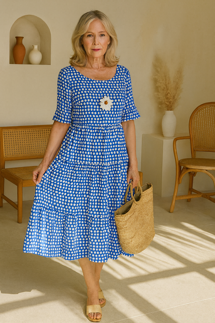 Zora | Sable Short-Sleeve Midi Dress