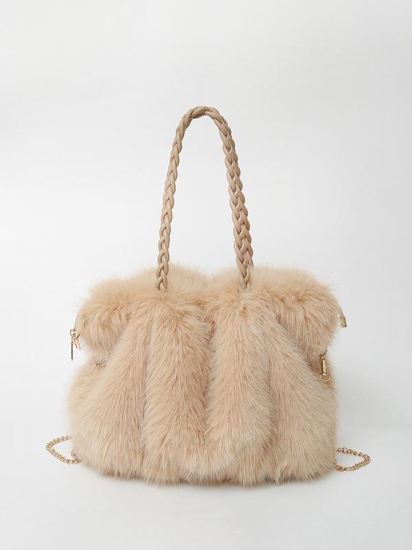 Grace | Plush Velvet Shoulder Tote