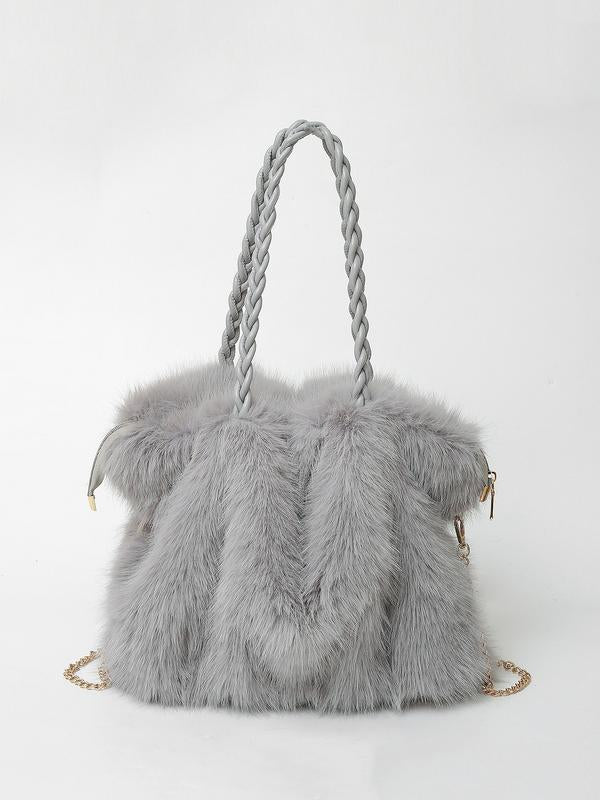 Grace | Plush Velvet Shoulder Tote