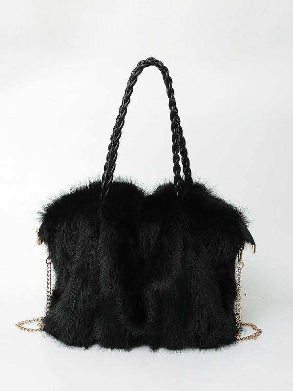 Grace | Plush Velvet Shoulder Tote