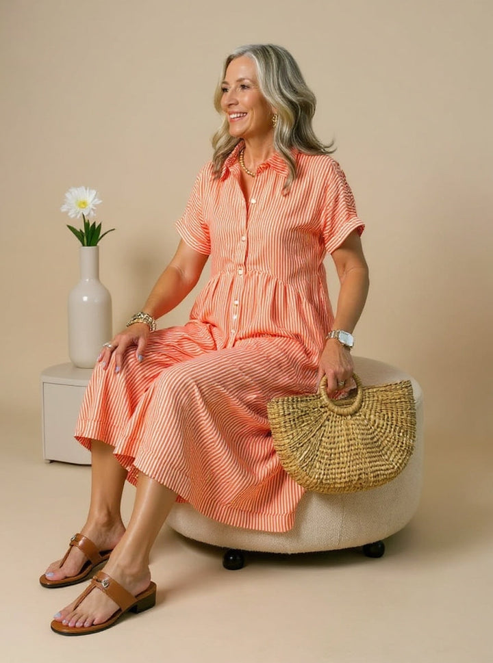 Fiona | Fashionable Striped Dress