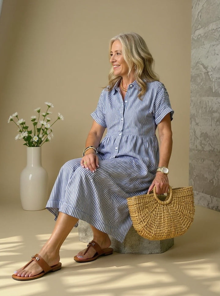 Fiona | Fashionable Striped Dress
