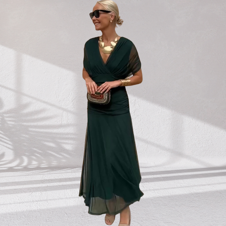 Amelia | Elegant V-neck Maxi Dress