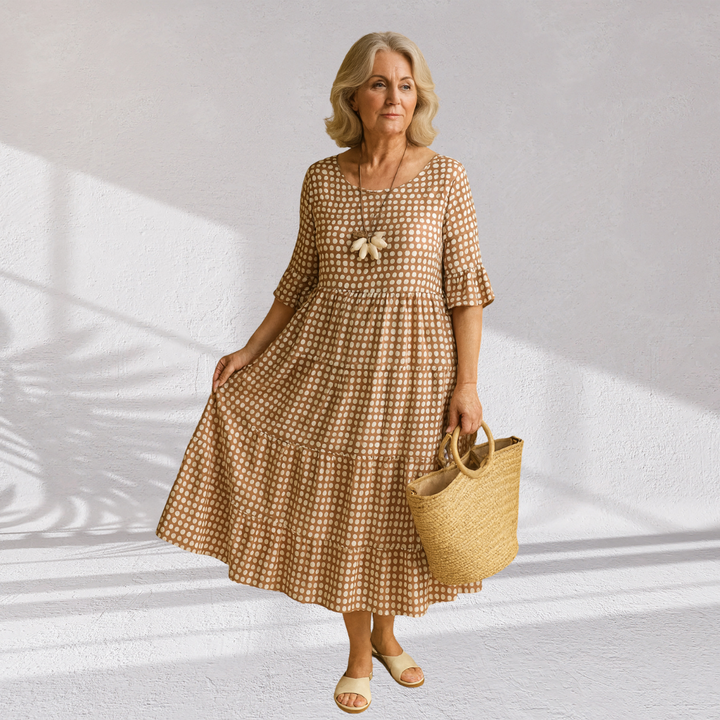 Zora | Sable Short-Sleeve Midi Dress