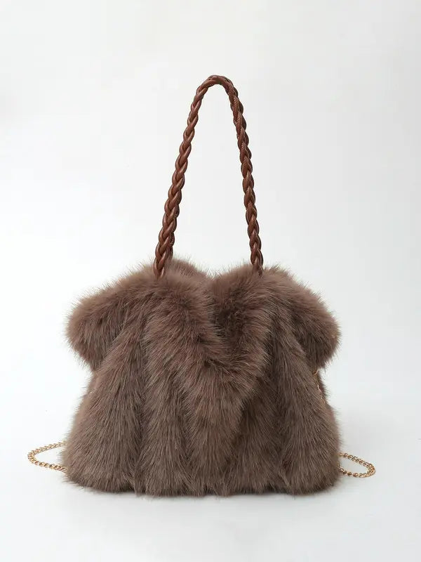 Grace | Plush Velvet Shoulder Tote