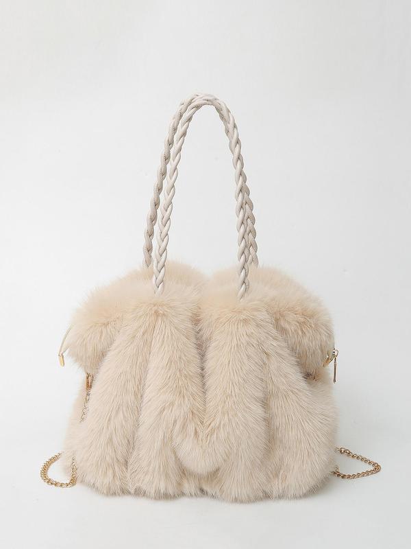 Grace | Plush Velvet Shoulder Tote